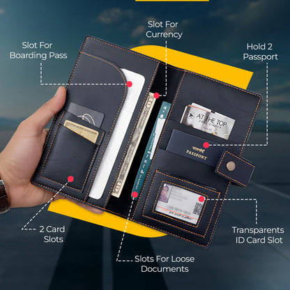 Tan Travel Passport Holder