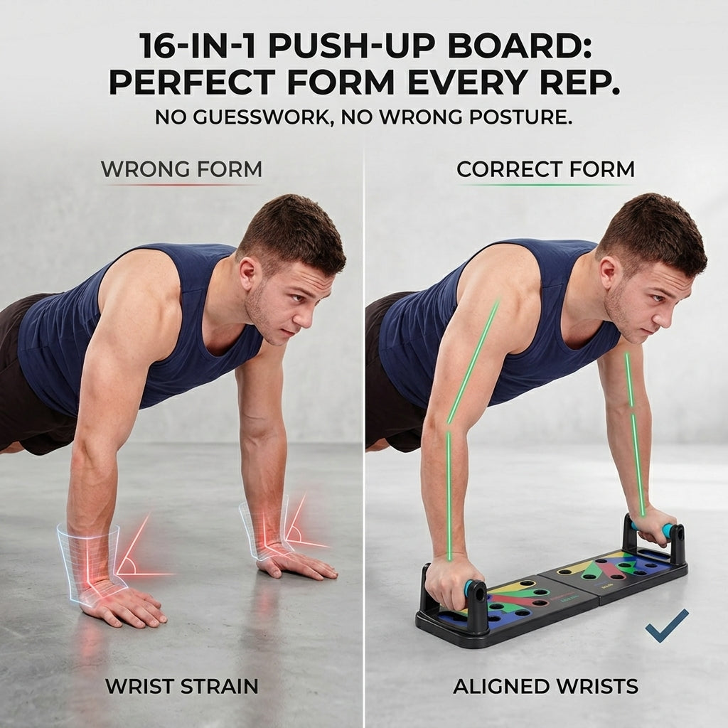 Multipurpose (16 in 1) function Push Up Board