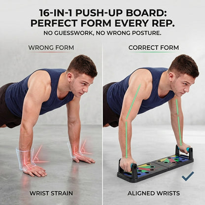 Multipurpose (16 in 1) function Push Up Board